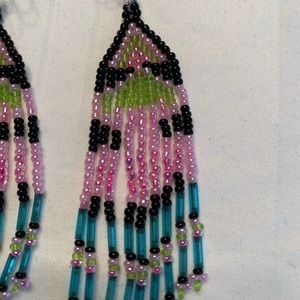 Handmade Guatemalan beaded earrings